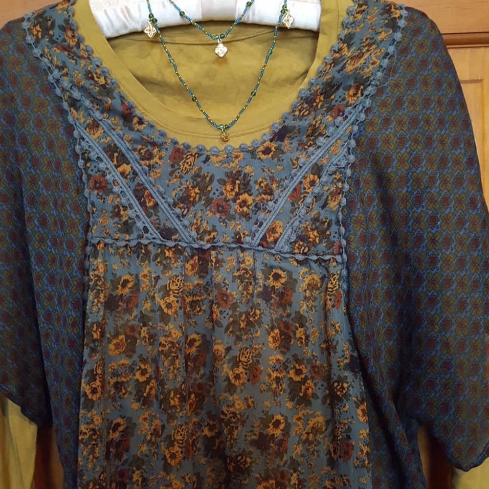 Pretty, sheer bohemian top
